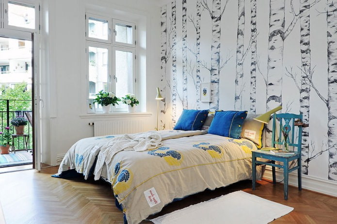 Scandinavian style bedroom interior Scandinavian style bedroom interior
