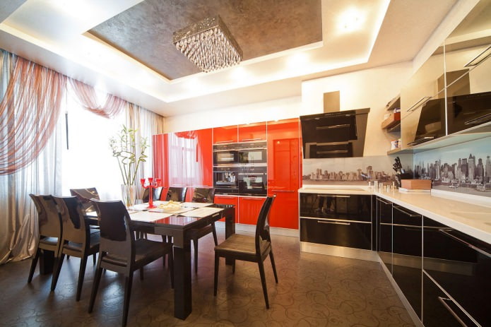 Black and orange headset in a modern style Black and orange headset in a modern style