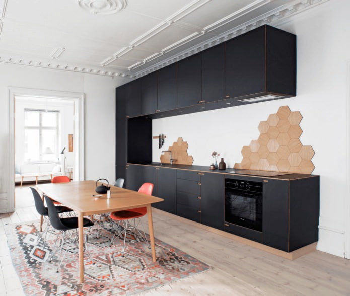 matte black set in the interior of the kitchen matte black set in the interior of the kitchen