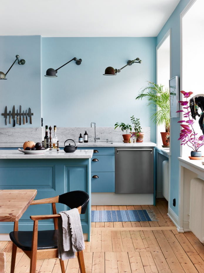 blue kitchen design