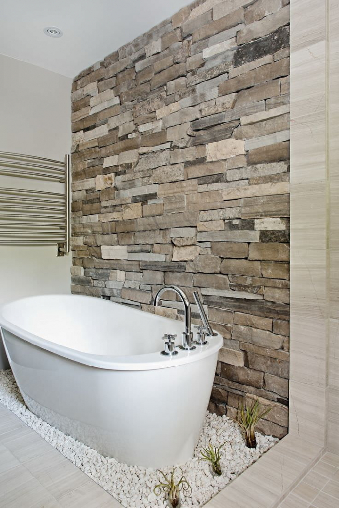 decorative stone finish in the bathroom decorative stone finish in the bathroom