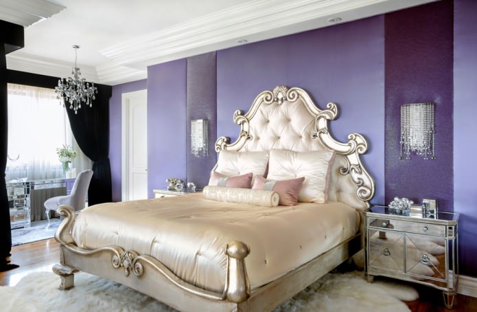 purple bedroom in classic style purple bedroom in classic style