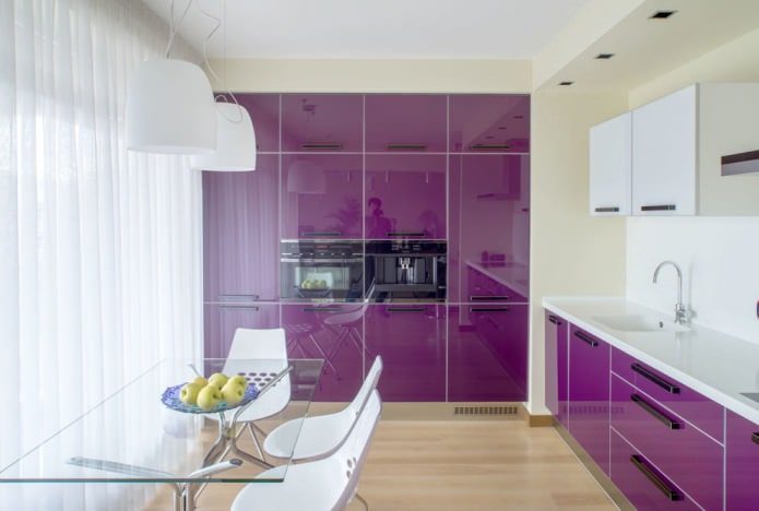 kitchen interior with purple set kitchen interior with purple set