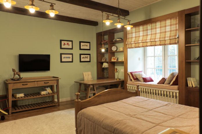 roman blinds in the nursery