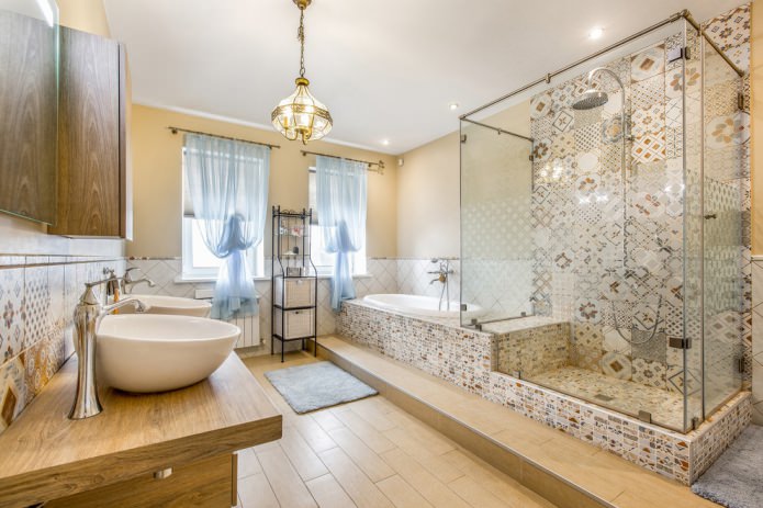 bathroom with two windows