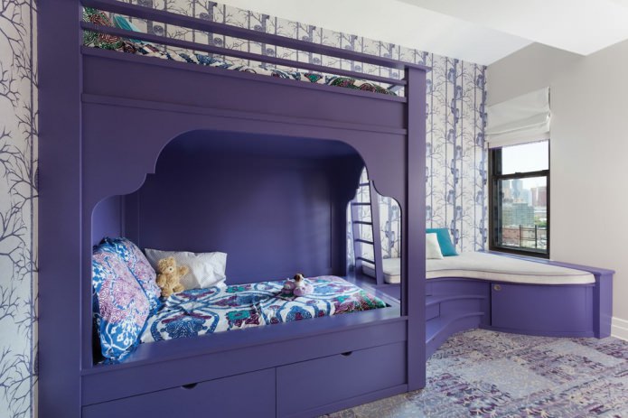 nursery in purple tones nursery in purple tones