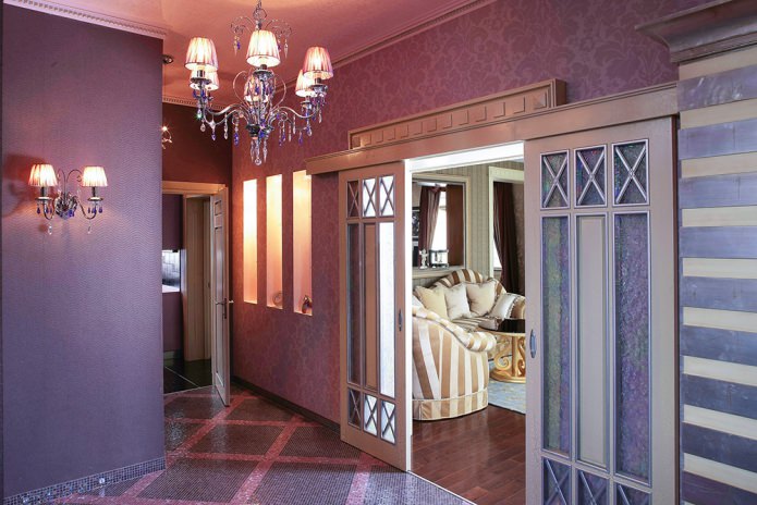 hallway in lilac tones hallway in lilac tones