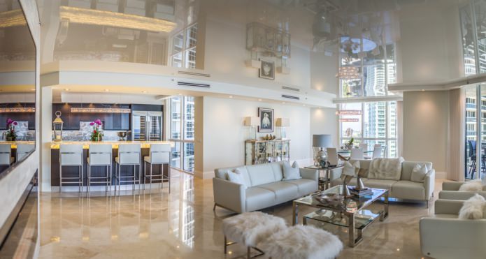 beige single-level ceiling beige single-level ceiling