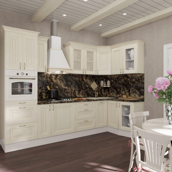 the apron is made of the same material as the work surface