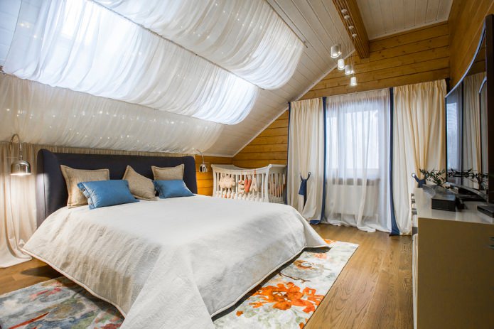 Straight long curtains