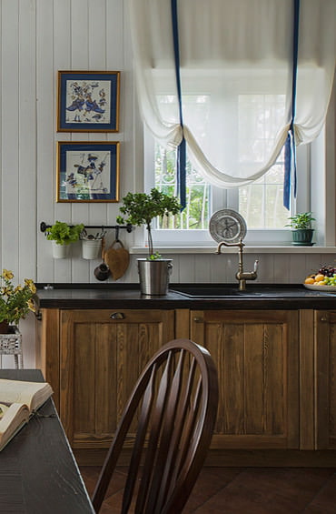 light curtains in the kitchen