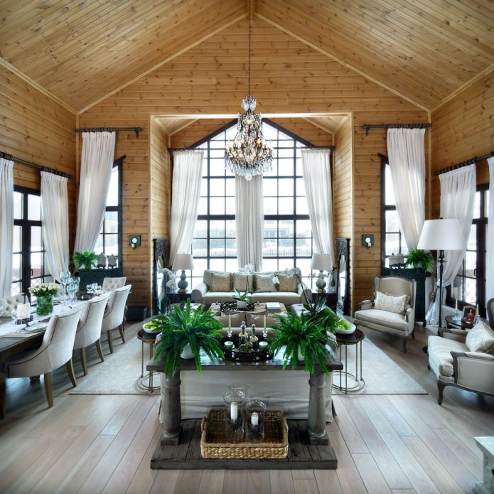 curtains in a country house