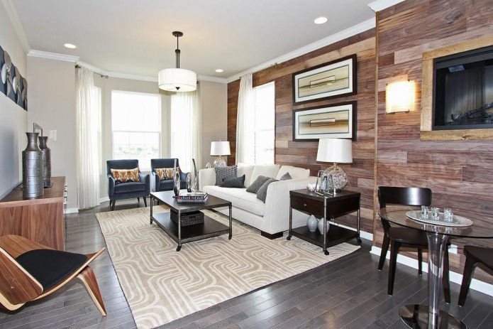 living room decoration with laminate