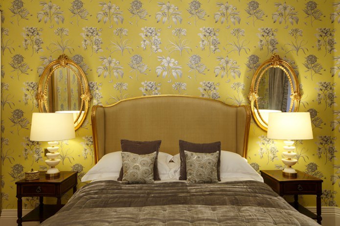 bedroom decoration with gold wallpaper bedroom decoration with gold wallpaper