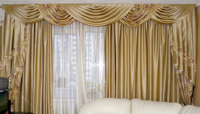 satin gold curtains