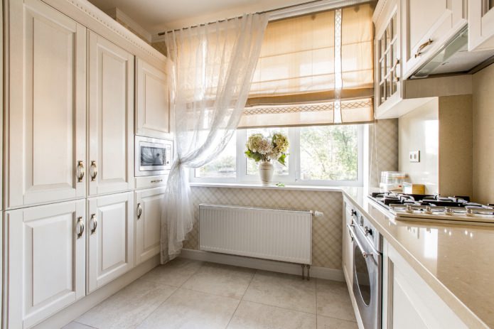 curtains in the kitchen