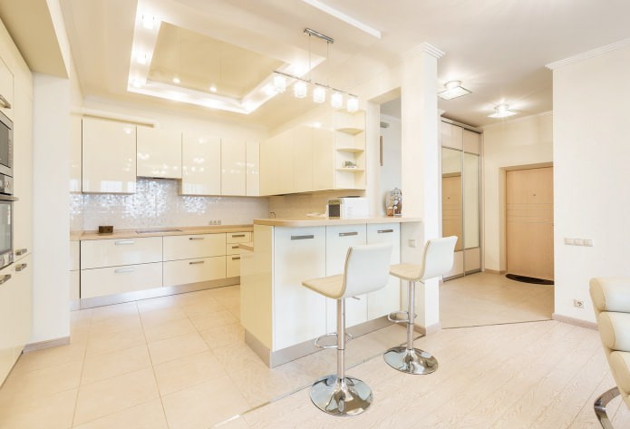 beige set in a modern style