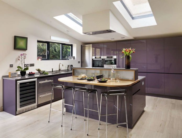 purple headset metallic