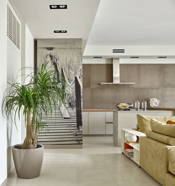 fresco in a modern interior fresco in a modern interior