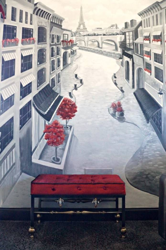 mural in the hallway mural in the hallway