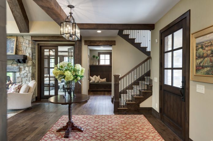 front door in a country house front door in a country house