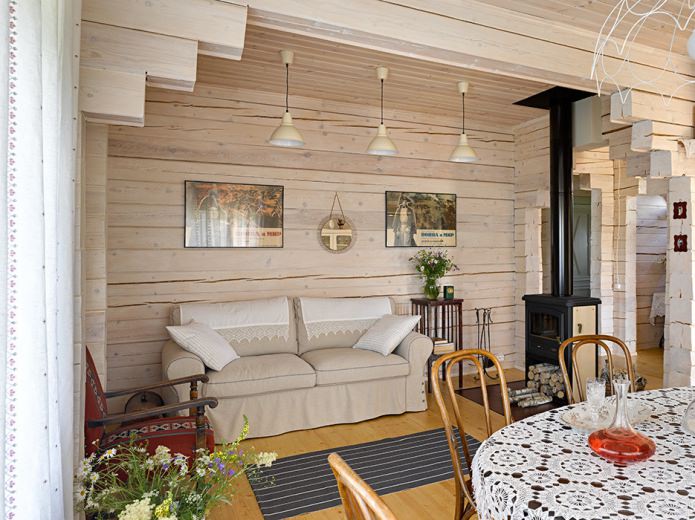 stove in the country interior