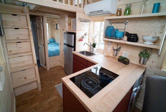 Country interior of a small house