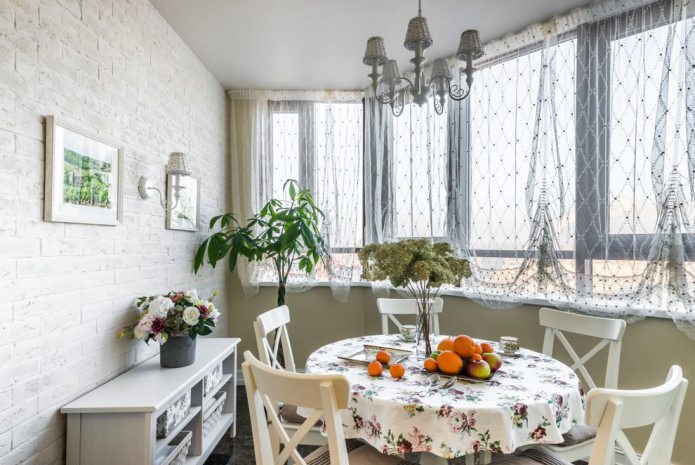 short curtains on the loggia short curtains on the loggia