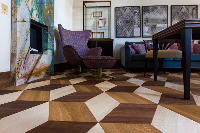 multi-colored parquet