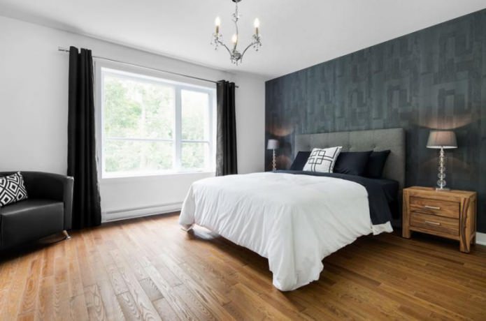 parquet board in the bedroom