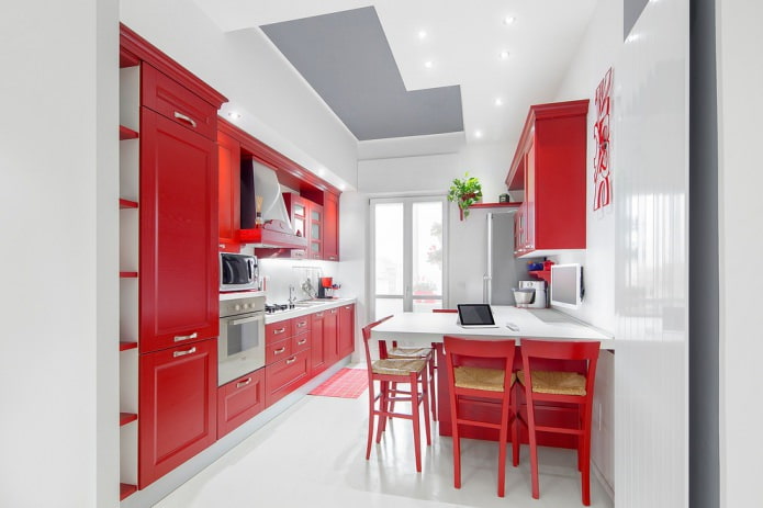 red set with white wall, floor and ceiling decoration red set with white wall, floor and ceiling decoration