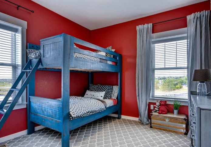 red and blue children's room red and blue children's room