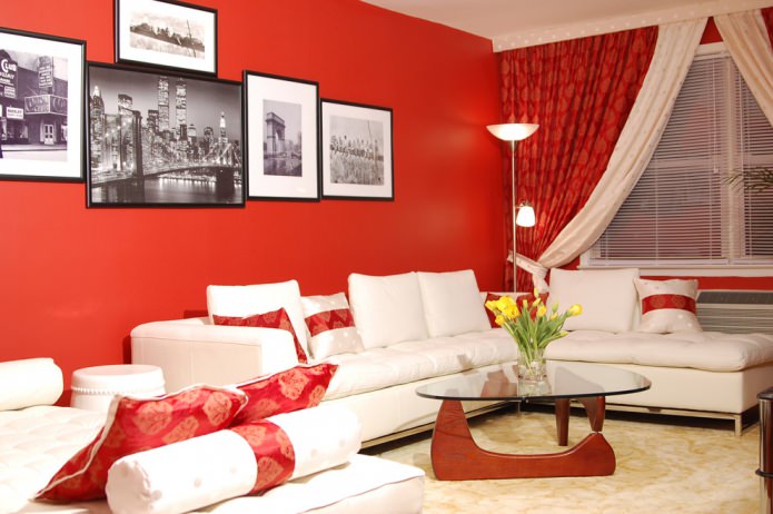 modern red and white living room modern red and white living room