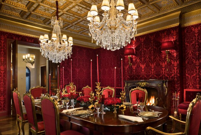 Red and gold interior Red and gold interior