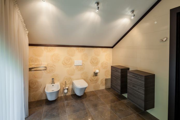 swivel lamps in the bathroom