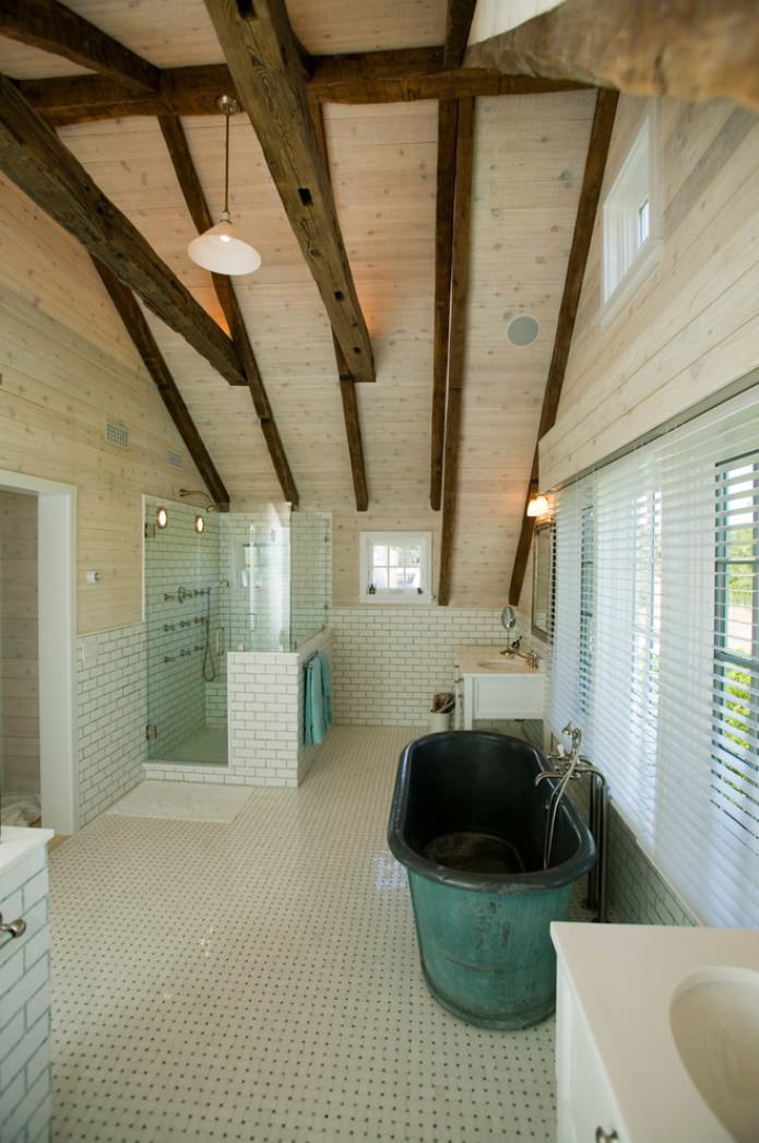 Lining on the ceiling