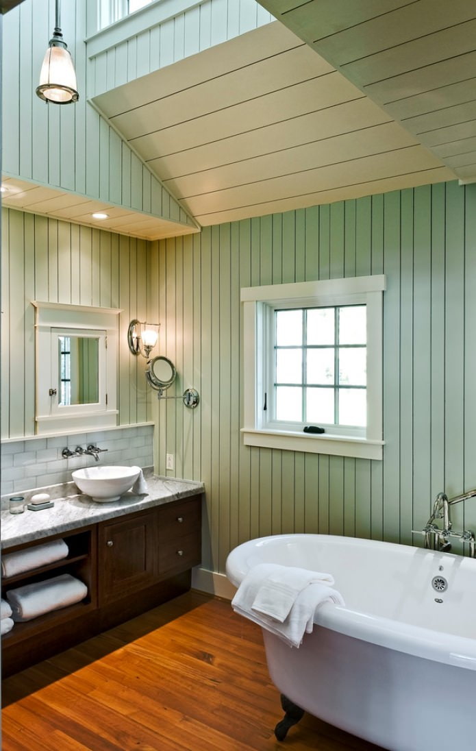 green mansard bathroom