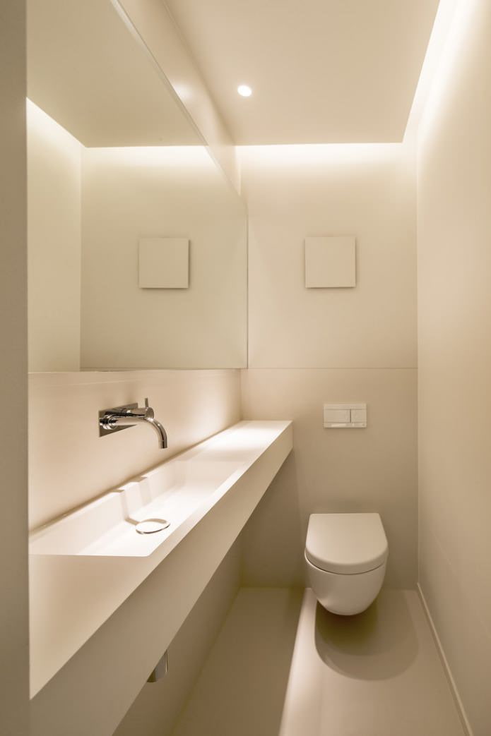 toilet in white