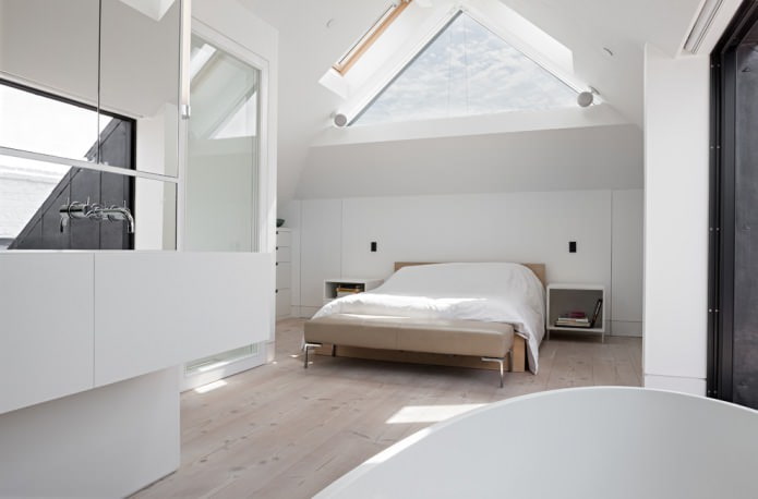 light floor in the interior of the bedroom light floor in the interior of the bedroom