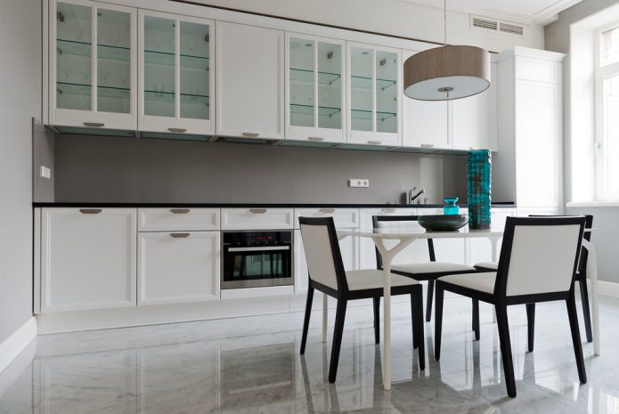 light tiles in the interior of the kitchen light tiles in the interior of the kitchen