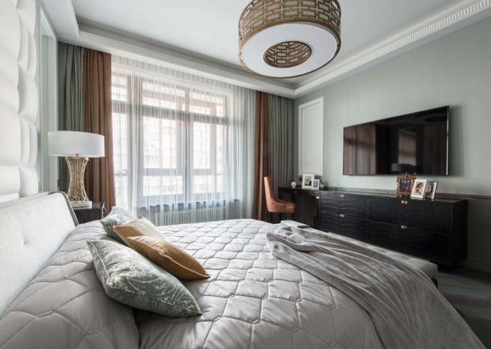 Bedroom in American interior Bedroom in American interior