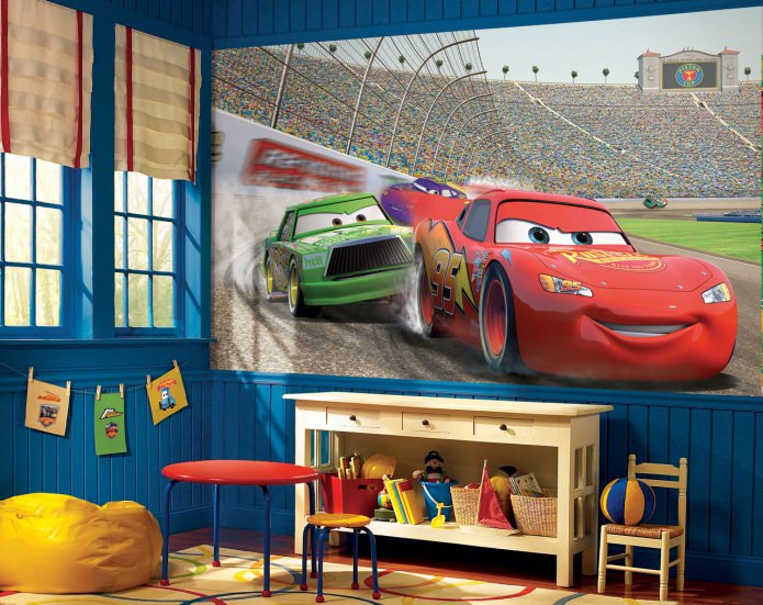 photomurals from cartoon cars