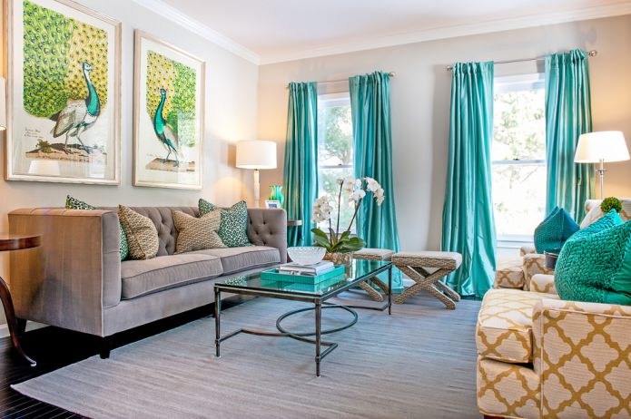 Turquoise silk curtains Turquoise silk curtains