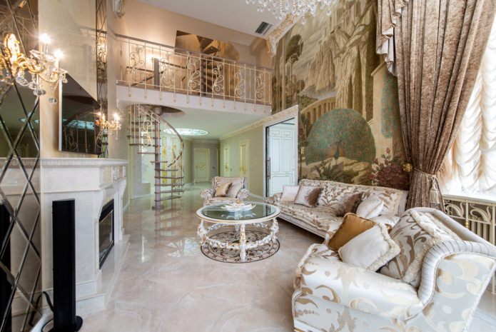 mural on the wall in the living room mural on the wall in the living room