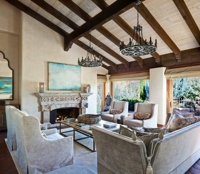 interior of a country house in Italian style interior of a country house in Italian style