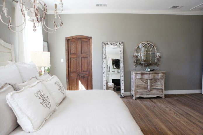 gray walls in the bedroom