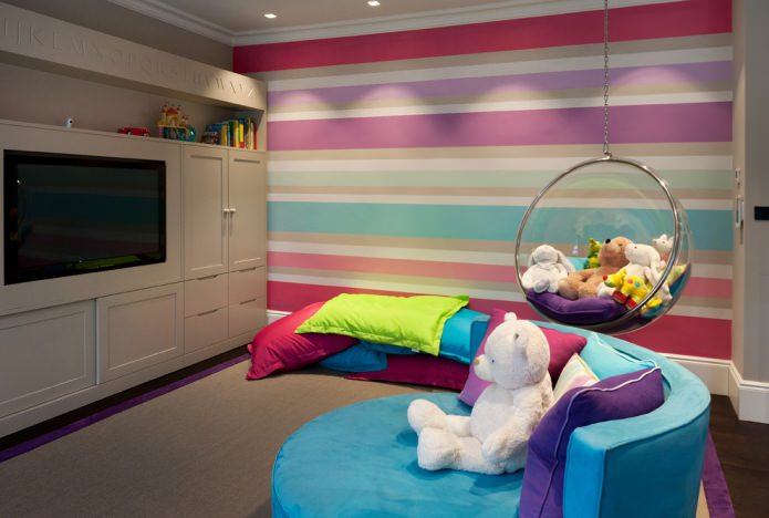 striped colorful interior in modern style striped colorful interior in modern style