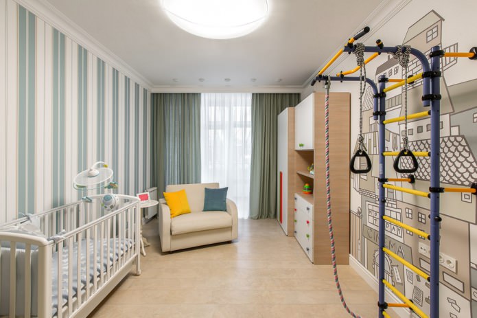 striped wallpaper in the nursery striped wallpaper in the nursery