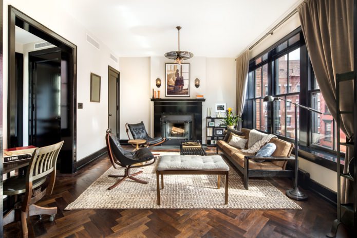 The skirting board is darker than the floor The skirting board is darker than the floor