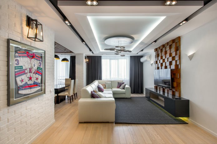 plasterboard ceiling with LED lighting plasterboard ceiling with LED lighting